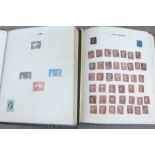 Two albums of stamps including British, worldwide, Penny Reds, Penny Black and a Penny Blue