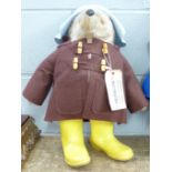 A Paddington Bear with a pair of Dunlop wellington boots