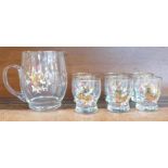 A 1950's lemonade set with six glasses