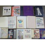 A George V and Edward VIII souvenir book and eleven albums of British and worldwide stamps including