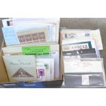 A box of stamps, catalogues, covers, etc.