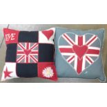 Two Jan Constantine designer cushions