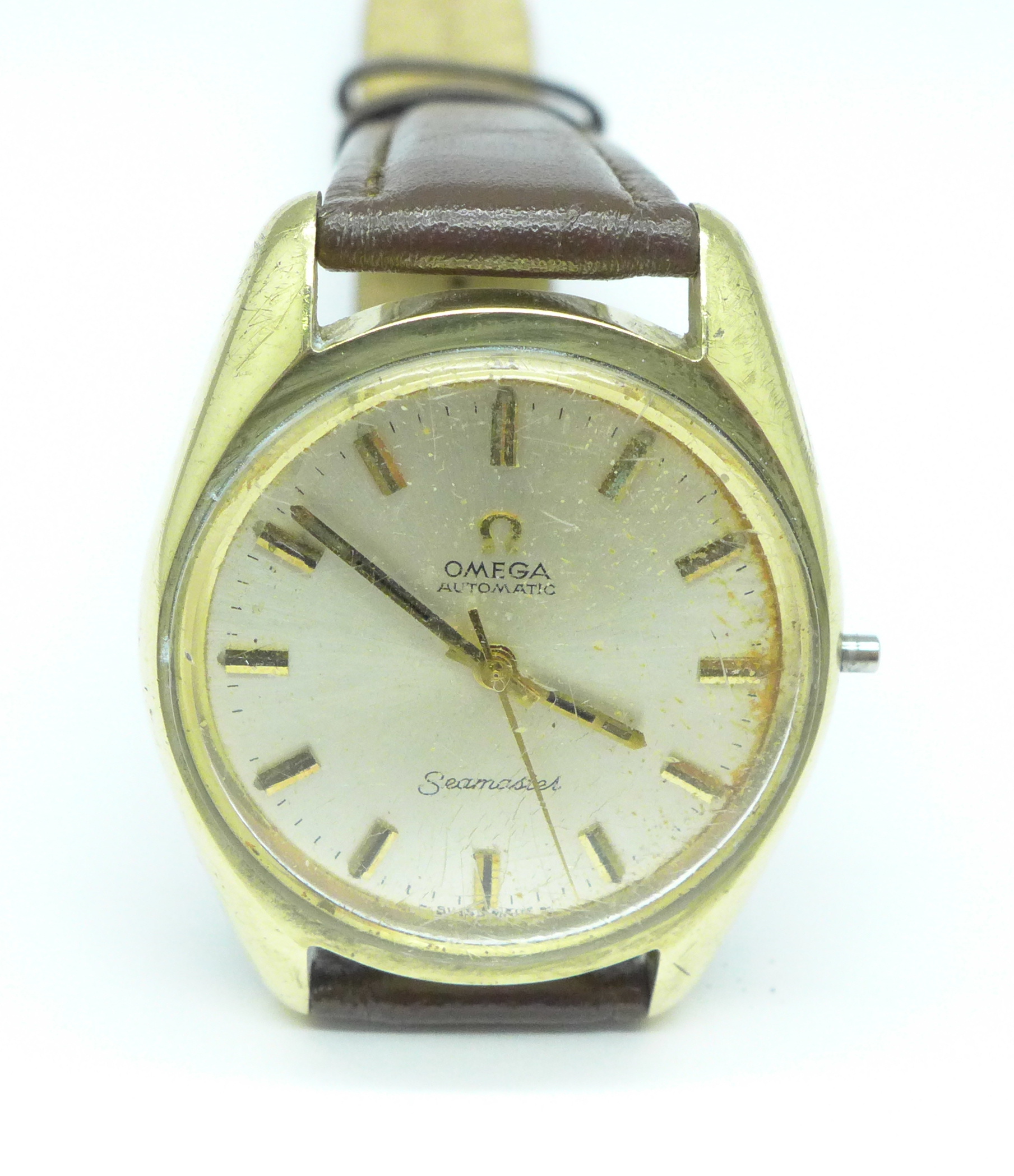 An Omega Seamaster automatic wristwatch, no button