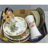 An E Radford vase and other china **PLEASE NOTE THIS LOT IS NOT ELIGIBLE FOR POSTING AND PACKING**