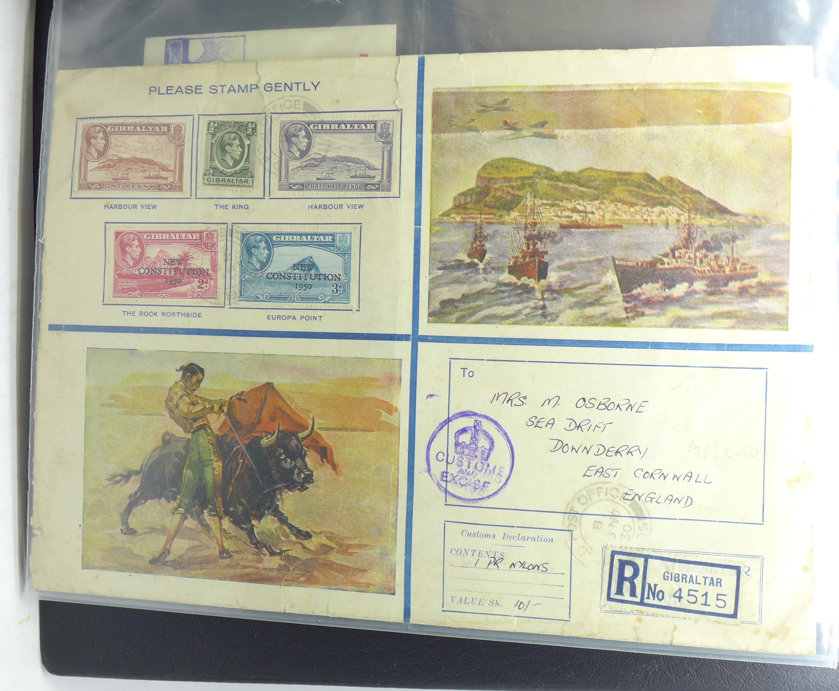 Stamps:- Gibralter postal history and First Day Covers (46 covers) - Image 5 of 7