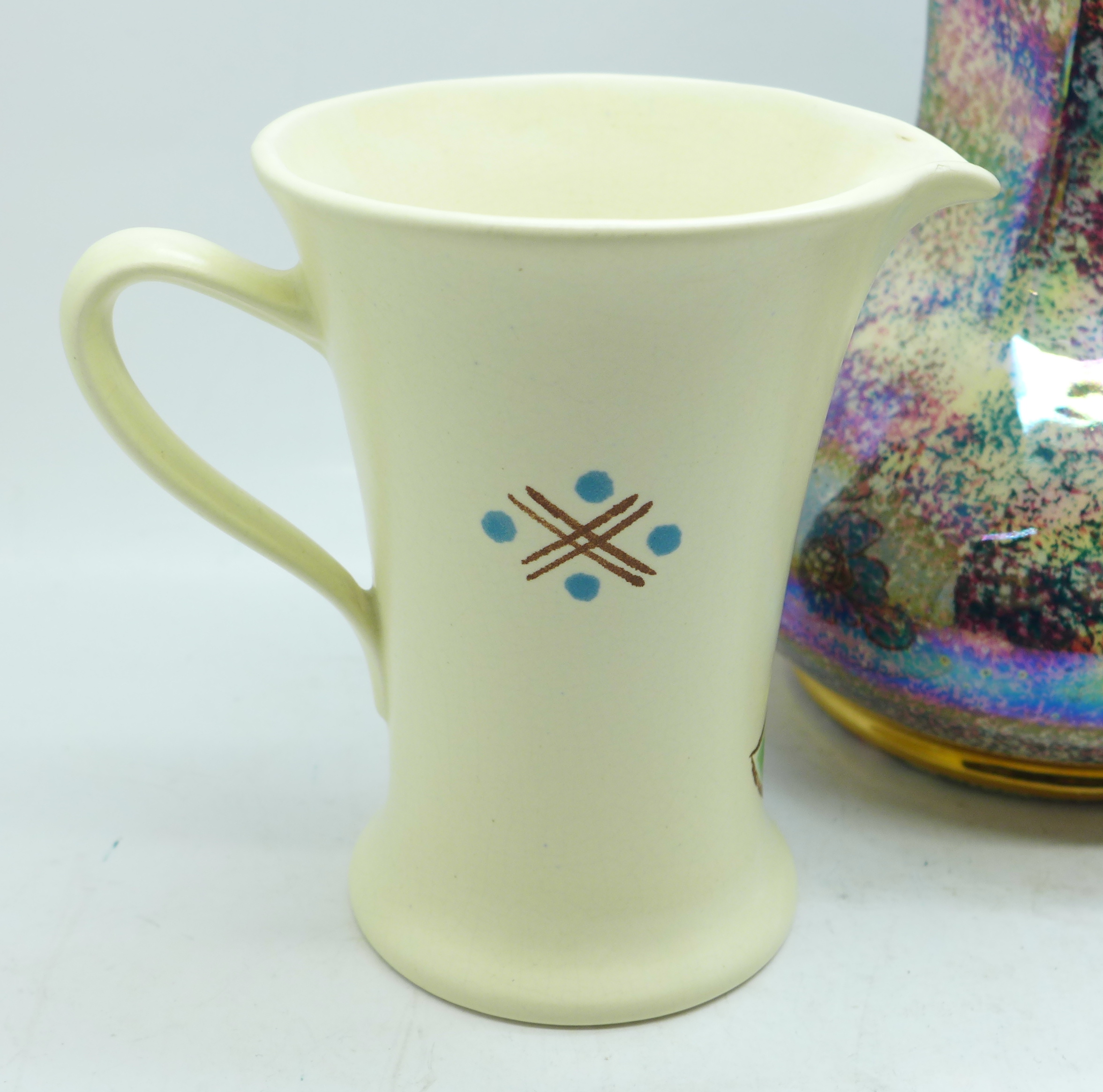 Two Honiton pottery jugs and a Govancroft of Glasgow lustre jug - Image 2 of 5