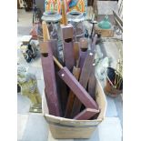 Assorted wooden organ pipes