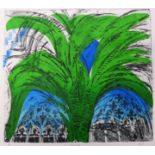 A signed Pamela Guille limited edition etching, Palm House, 31 x 34cms, unframed