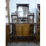 An Edward VII inlaid rosewood side cabinet