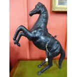 A figural leather horse