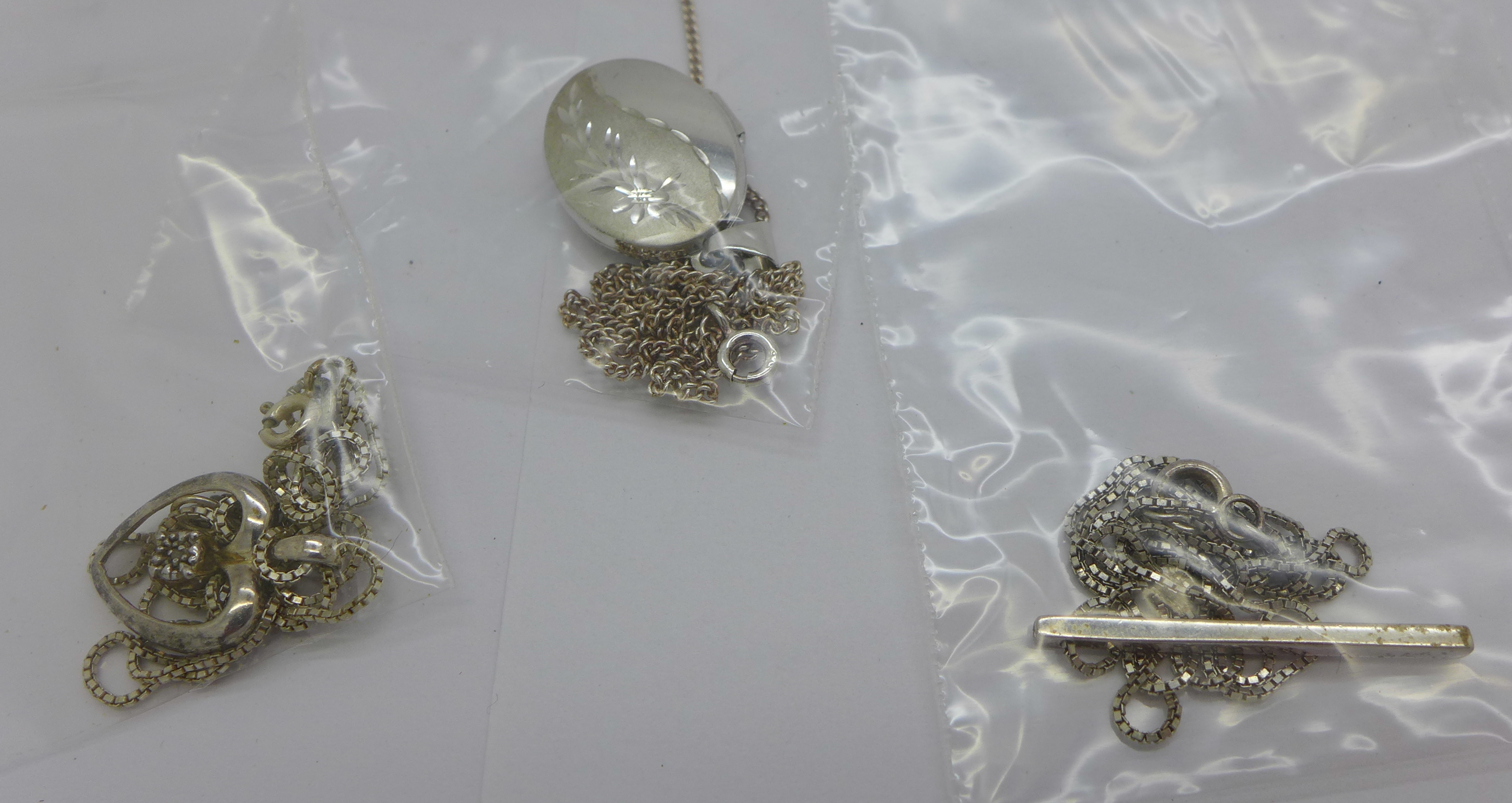 Twenty five silver pendants and chains - Image 2 of 4