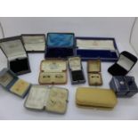 A quantity of ring boxes, etc.