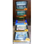 Six Exculsive First Edition model buses, boxed