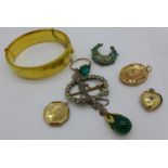 9ct gold plated jewellery, etc.