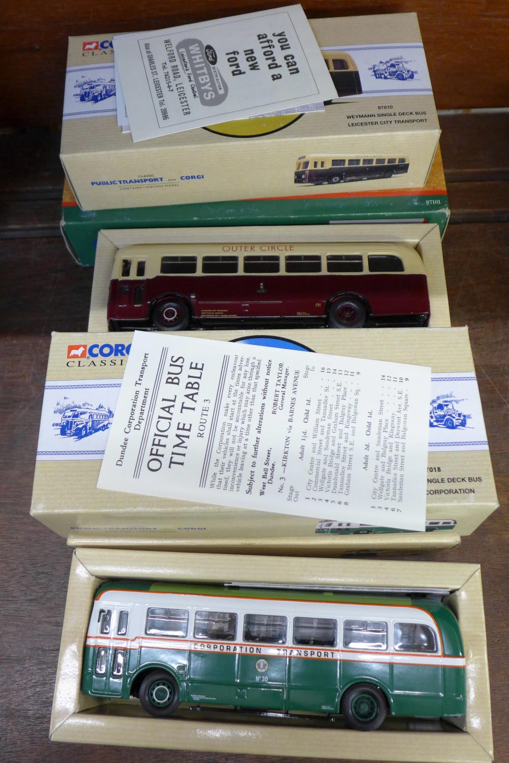 Four Corgi model buses including Island transport - Image 3 of 4