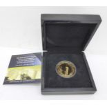 A limited edition of 399 Hattons of London 22ct gold proof eleven sided double sovereign, 2019