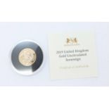 A 2019 UK uncirculated full sovereign