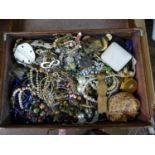 A case of vintage costume jewellery