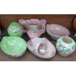 Eight items of Maling lustre china