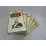 Six packs of five King Edward cigars, sealed