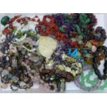 A quantity of gemstone jewellery