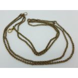 A gold plated guard chain