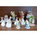 Royal Albert, Royal Doulton and other Beatrix Potter figures, (11)
