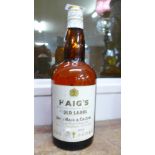 A bottle of Haig Gold Label whisky