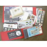 Royal Mail mint presentation packs and first day covers