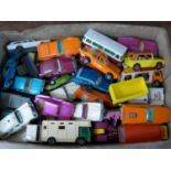 A collection of Matchbox model vehicles including Superfast