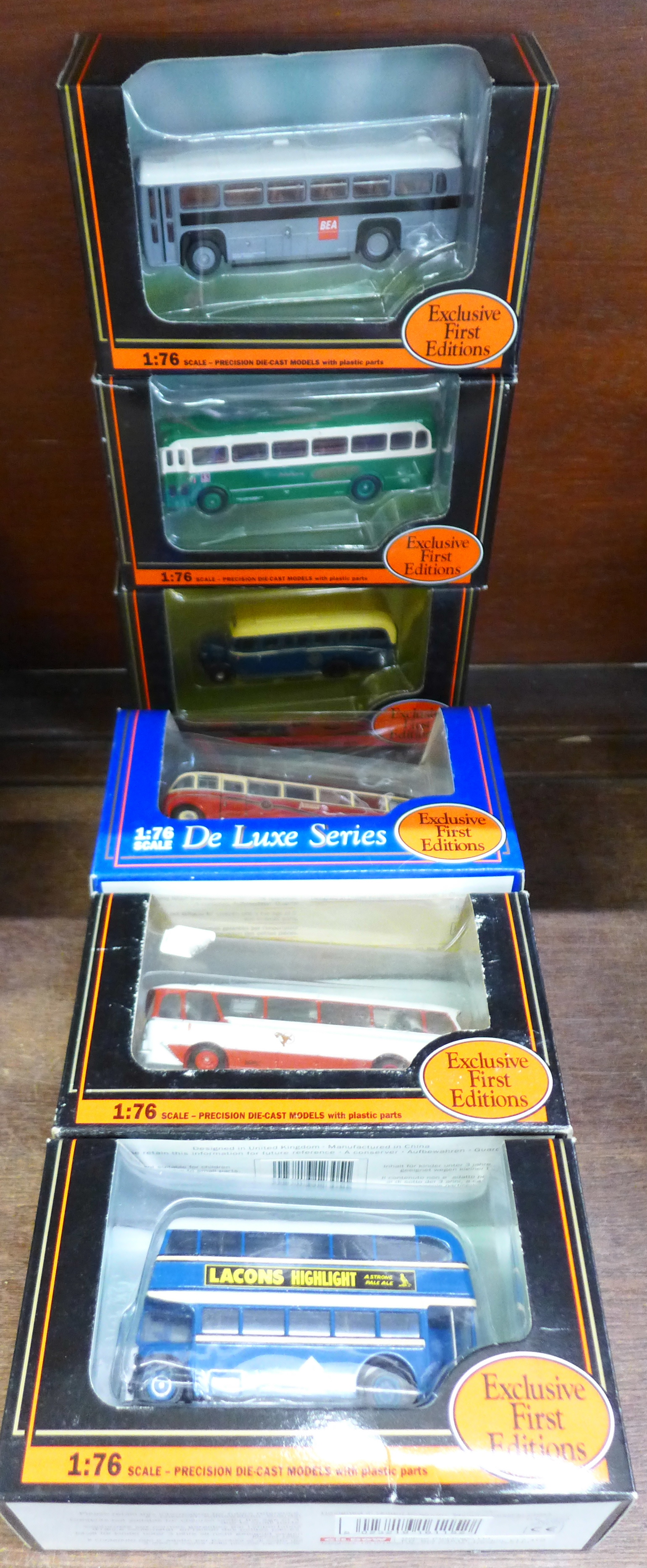 Six Exculsive First Edition model buses, boxed - Image 2 of 2