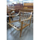 A Danish Peter Hvidt teak chair frame