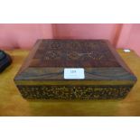 A Victorian inlaid rosewood Tonbridgeware lady's sewing box