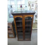 A small Victorian mahogany two door bookcase