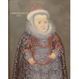 A 16th Century style portrait of a regal girl, oil on canvas, 40 x 31cms, framed