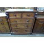 An early Victorian mahogany chest of drawers