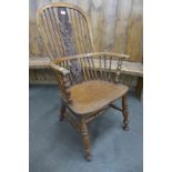 A 19th Century yew and elm Windsor chair