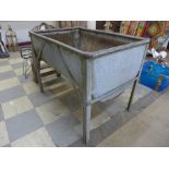 A galvanised trough