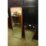 Two teak framed mirrors