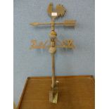 A cast metal weather vane