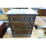 A small oak chest of drawers