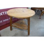 An 18th Century style pine cricket table