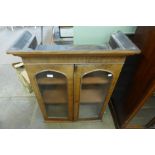 A Victorian mahogany two door bookcase top