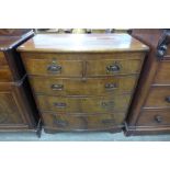 A Victorian mahogany bow front chest of drawers