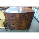 A Victorian mahogany bow front chest of drawers