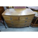 A Victorian mahogany bow front chest of drawers