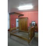 A Victorian Aesthetic Movement pitch pine five piece bedroom suite