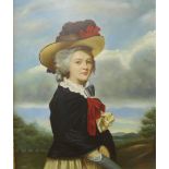 * Dodge, portrait of an American noble lady, oil on canvas, 59 x 49cms, framed