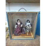 A cased diorama of a Stuart period figures