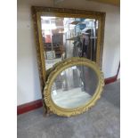 Two gilt framed mirrors